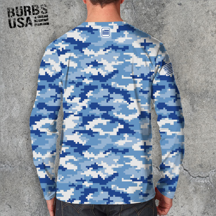 Blue Digital Camo Shirt