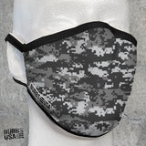 Gray Digital Camo Face Mask