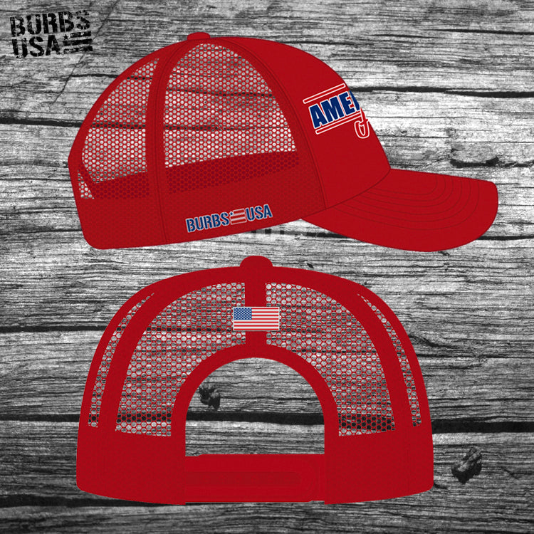 Outstanding America First β Always! Red Hat | Patriotic Hats β Burbs USA