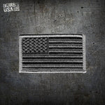 Blk/Slvr U.S. Flag 1.5" x 2.5"